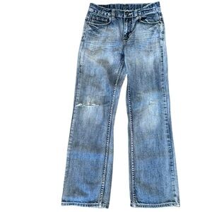 Flypaper Girls Sz 14 Blue Slim Boot High Rise Faded Distressed Lt Wash Denim